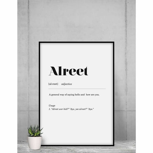Alreet Geordie Definition Wall Art