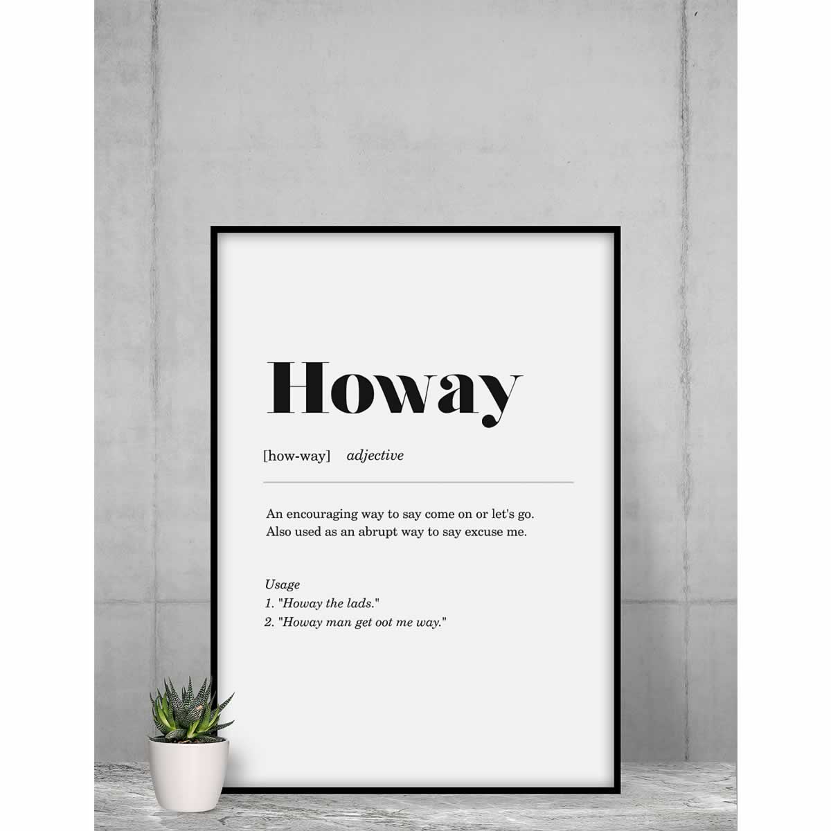 Howay Geordie Definition Wall Art