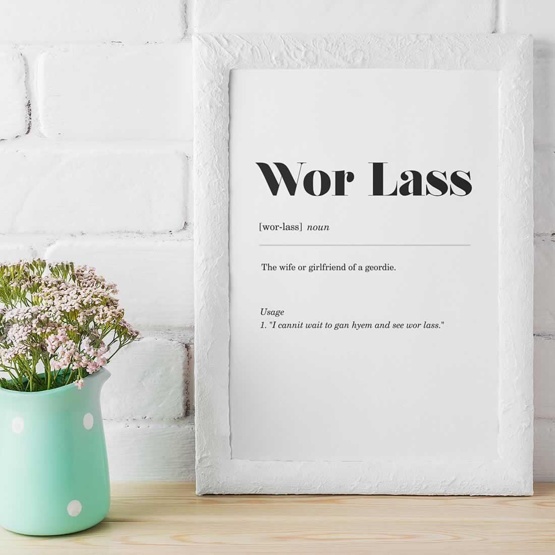 Wor Lass Geordie Definition Wall Art