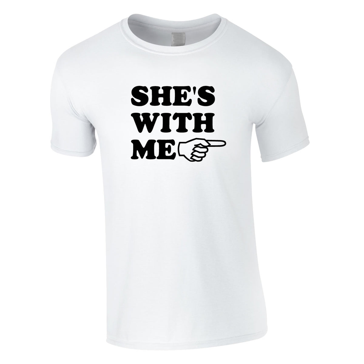 She's With Me Tee In White