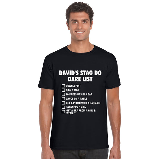 Stag Do Checklist T Shirt