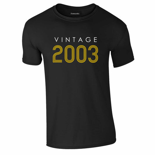 Vintage 18th Birthday Tee In Black