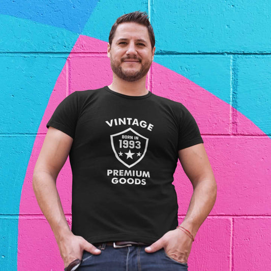 Vintage Premium Born In 1993 T Shirt For Men