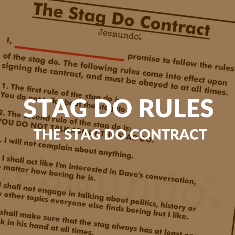 Stag Rules Stag Do Rules - With A Printable Contract To Download – Jesmundo