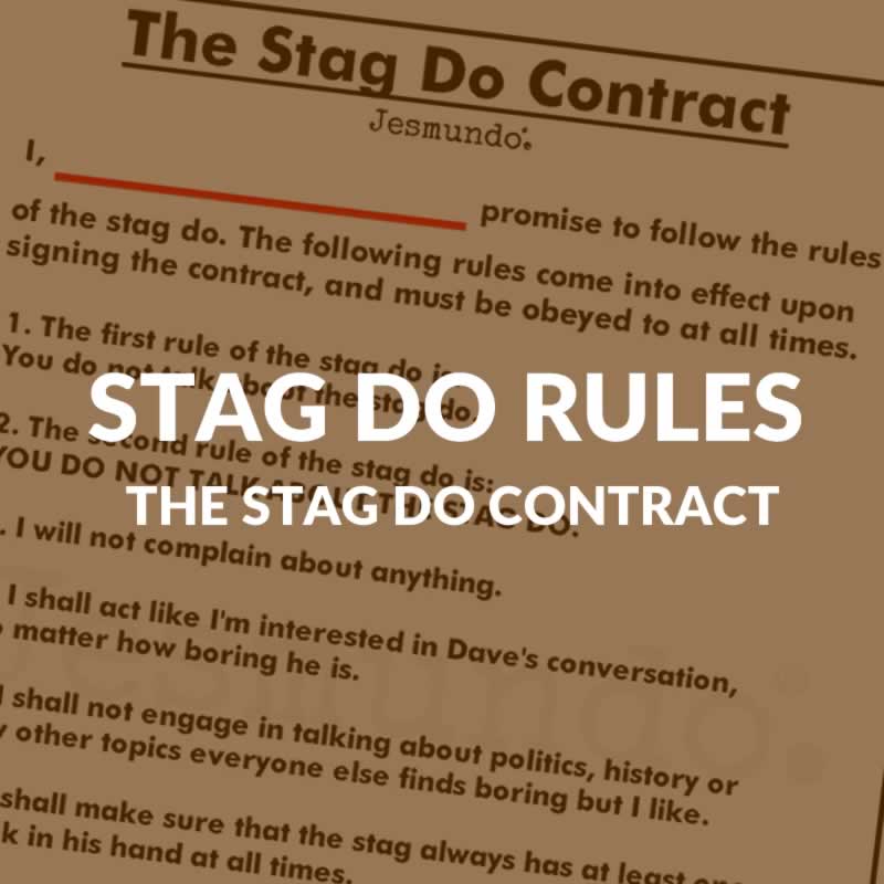 Stag Do Rules - With Printable Contract