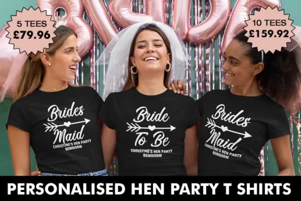Buy Personalised Hen Party T Shirts At Jesmundo