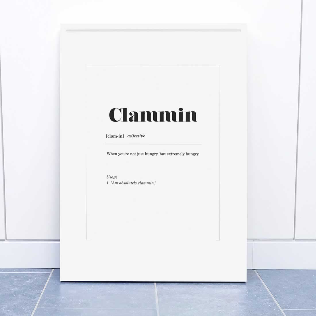 Clammin Geordie Definition Poster