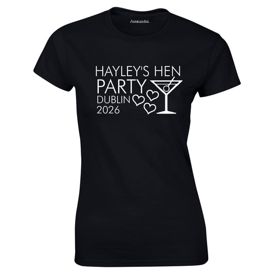 Cocktail Theme Hen Party T-Shirts For Hen Do