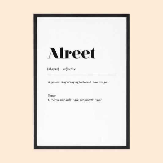 Alreet Geordie Definition Print