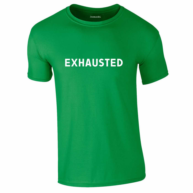 Exhausted Tee In Green