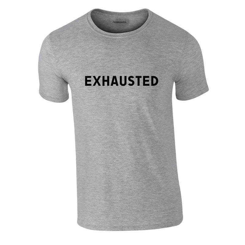 Exhausted Tee In Grey