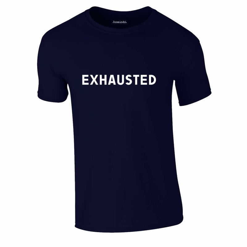 Exhausted Tee In Navy