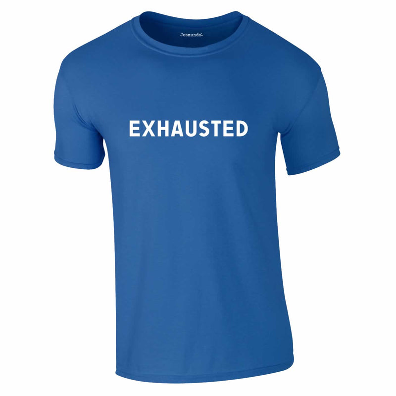 Exhausted Tee In Royal