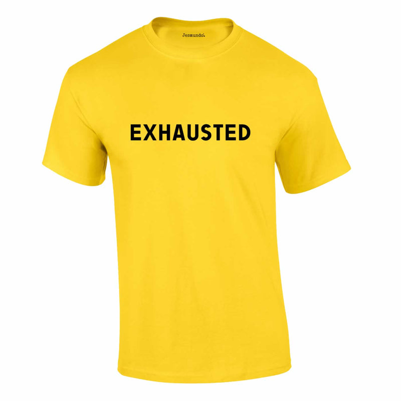 Exhausted Tee In Yellow