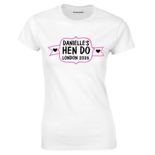 Personalised Hen Party Badge T-Shirt