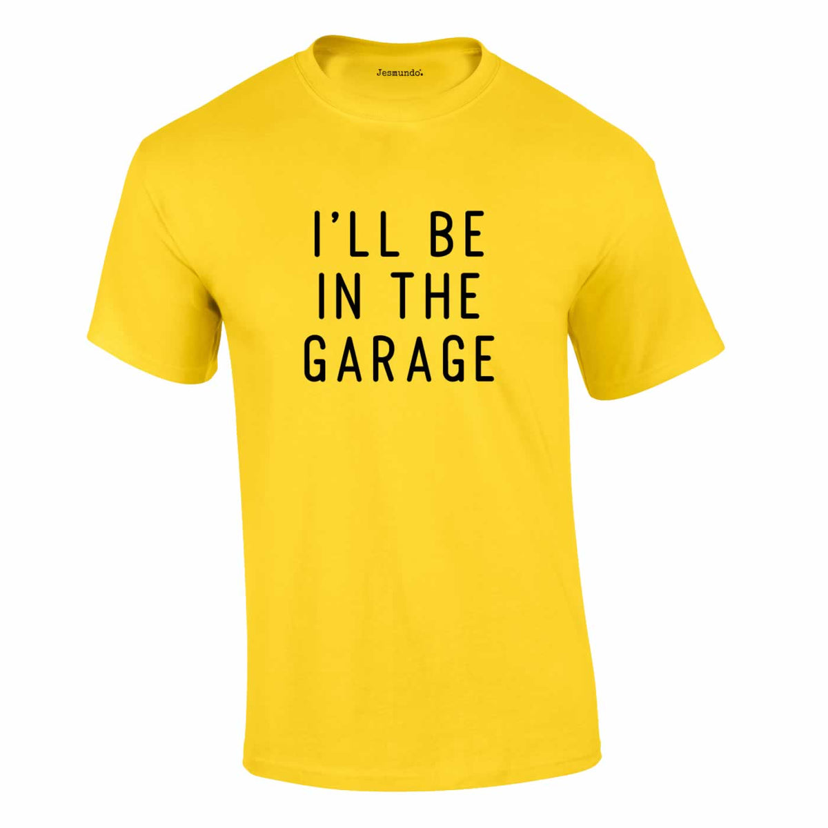 I'll Be In The Garage Tee In Yellow
