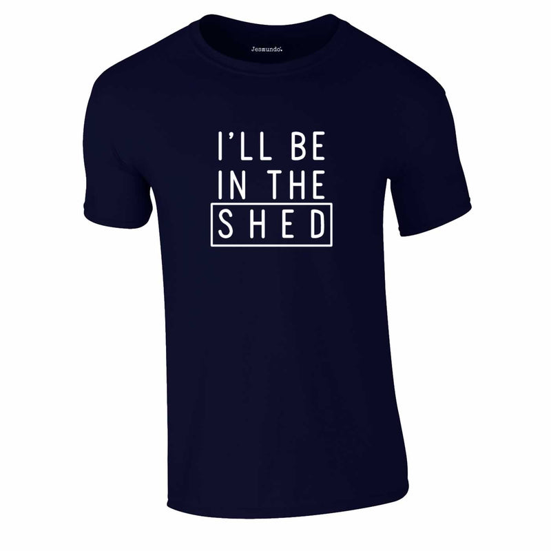 Men's I'll Be In The Shed Tee In Navy