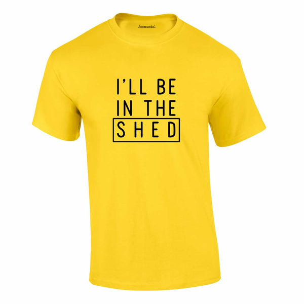 Men's I'll Be In The Shed Tee In Yellow