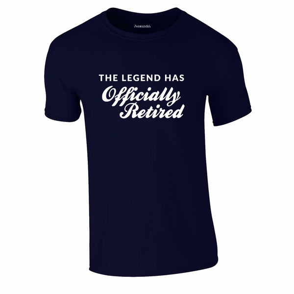 The Legend Has Officially Retired Tee In Navy