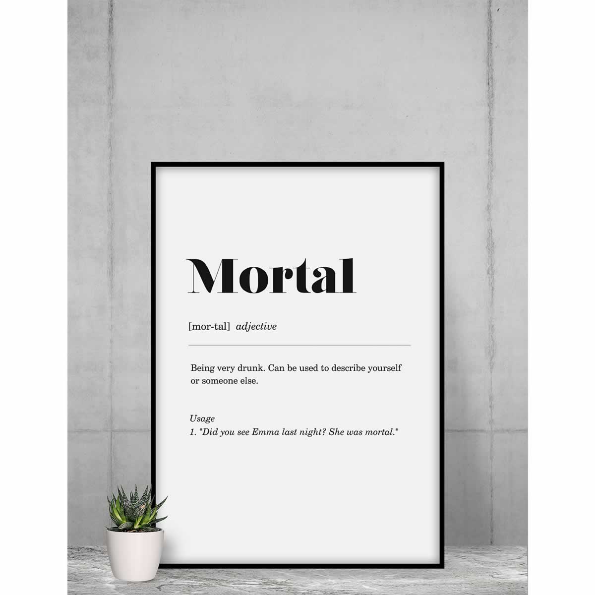 Mortal Geordie Definition Wall Art