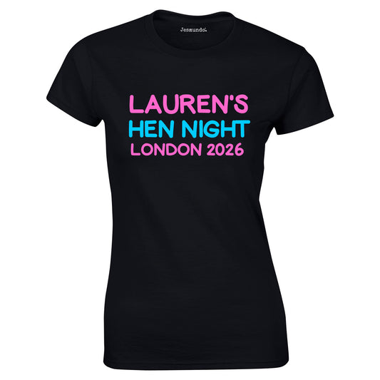 Neon Hen Party Theme T-Shirts