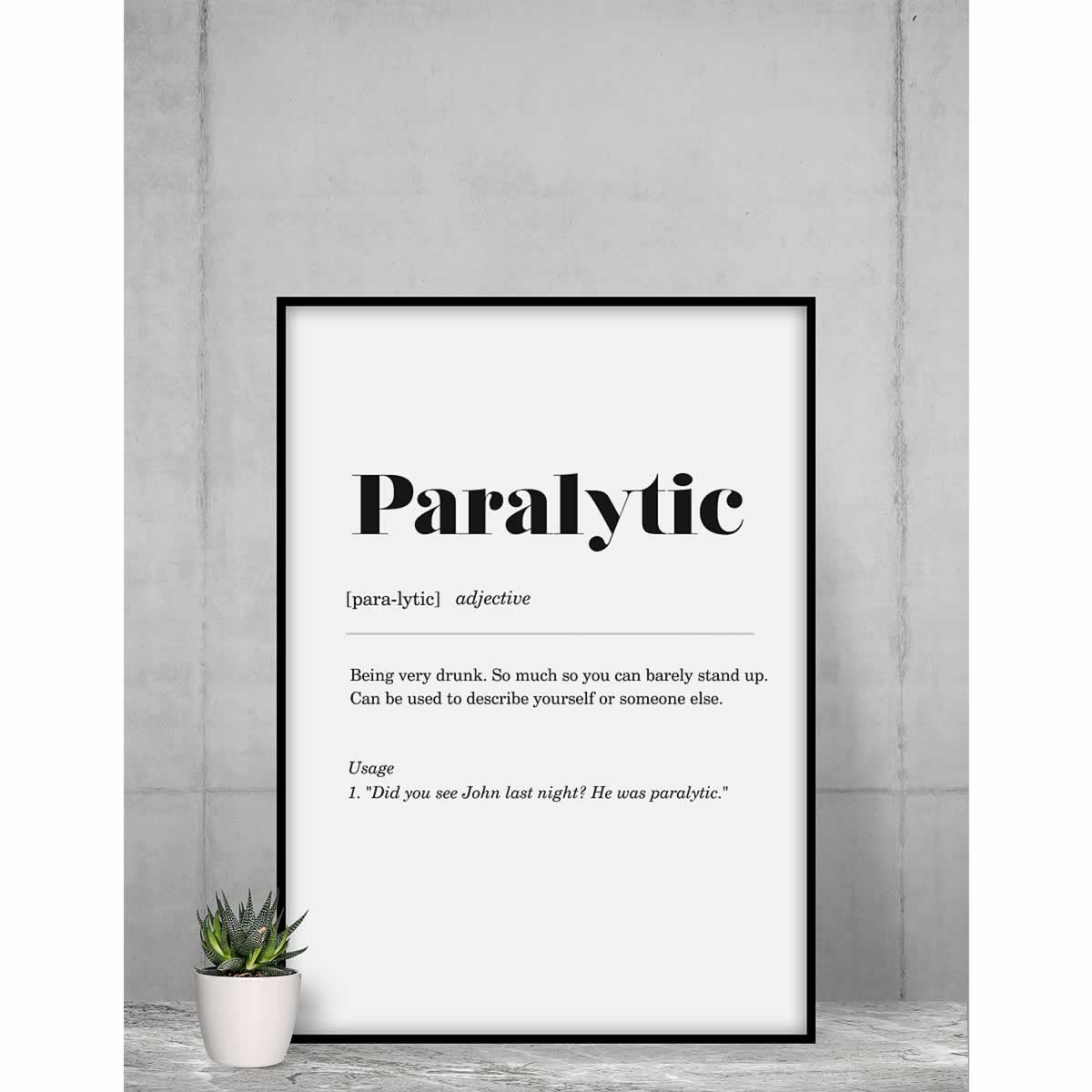 Paralytic Geordie Definition Wall Art