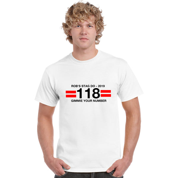 118 Stag Party Theme T Shirts