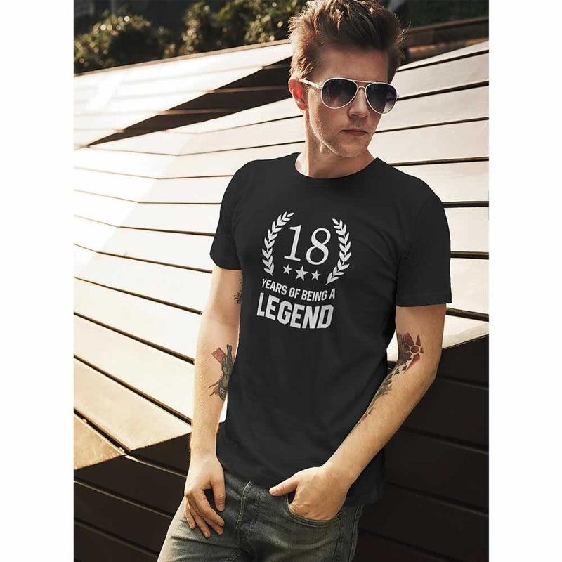 18 Years Of Being A Legend T-Shirt For Men