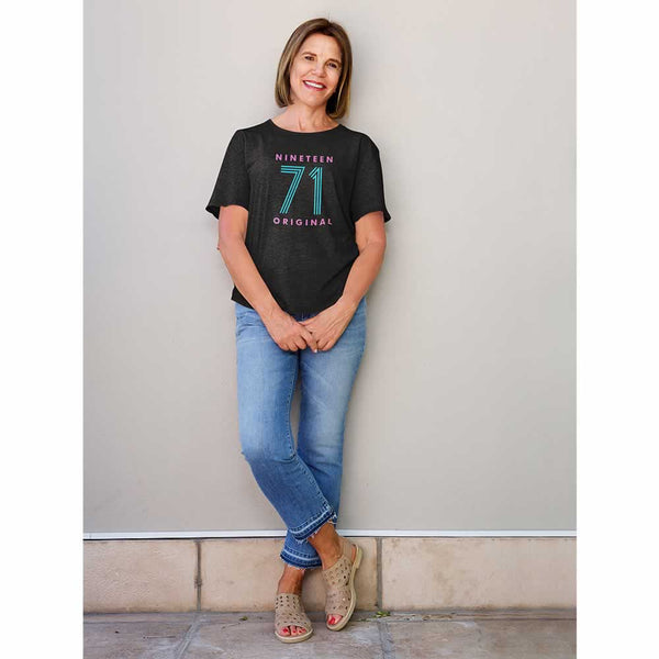 Women's 50th Birthday Neon Print T-Shirt