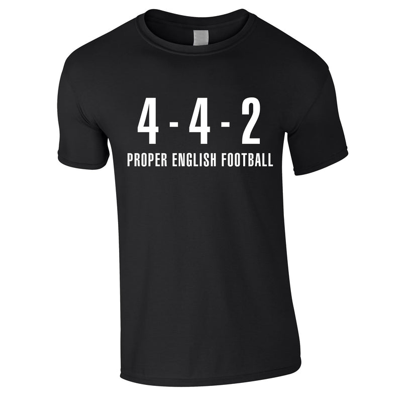 4-4-2 Proper English Football Tee In Black