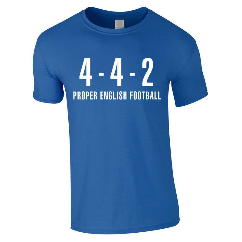 4-4-2 Proper English Football Tee In Royal