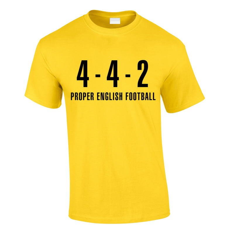 4-4-2 Proper English Football Tee In Yellow
