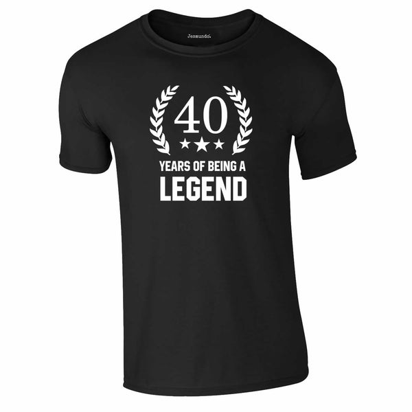 40 Years Of Being A Legend Tee In Black