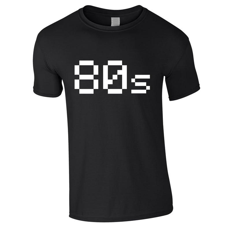 80's Pixel Tee In Black