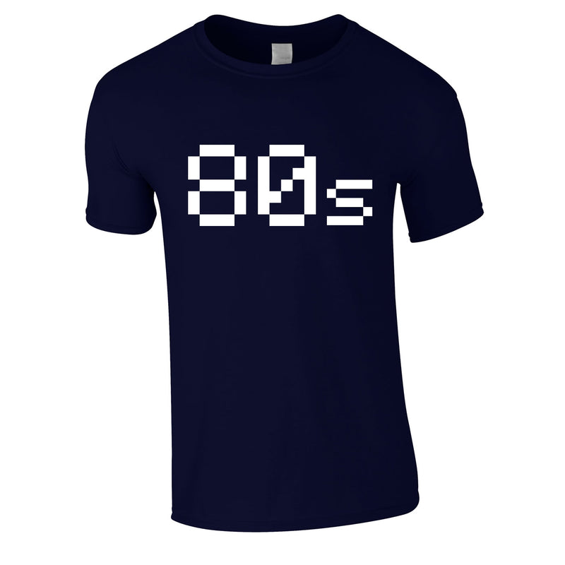 80's Pixel Tee In Navy