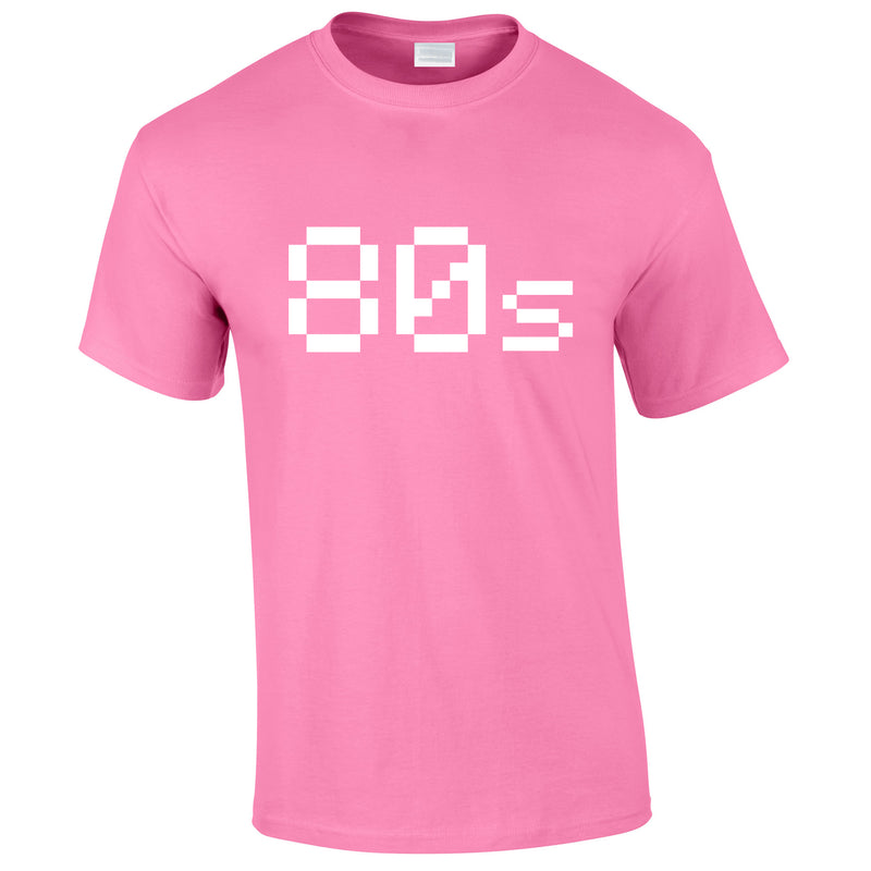 80's Pixel Tee In Pink