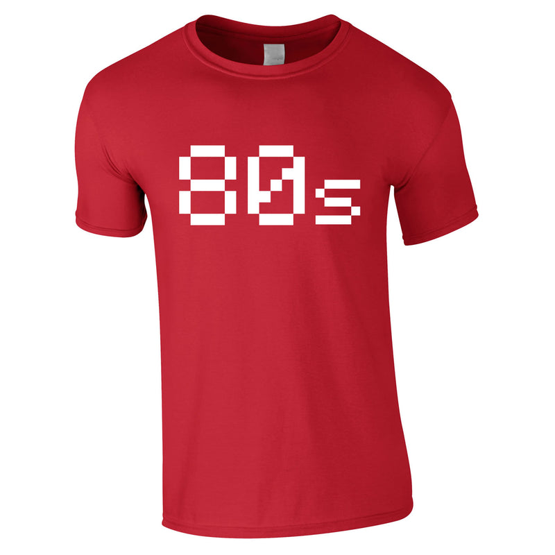 80's Pixel Tee In Red