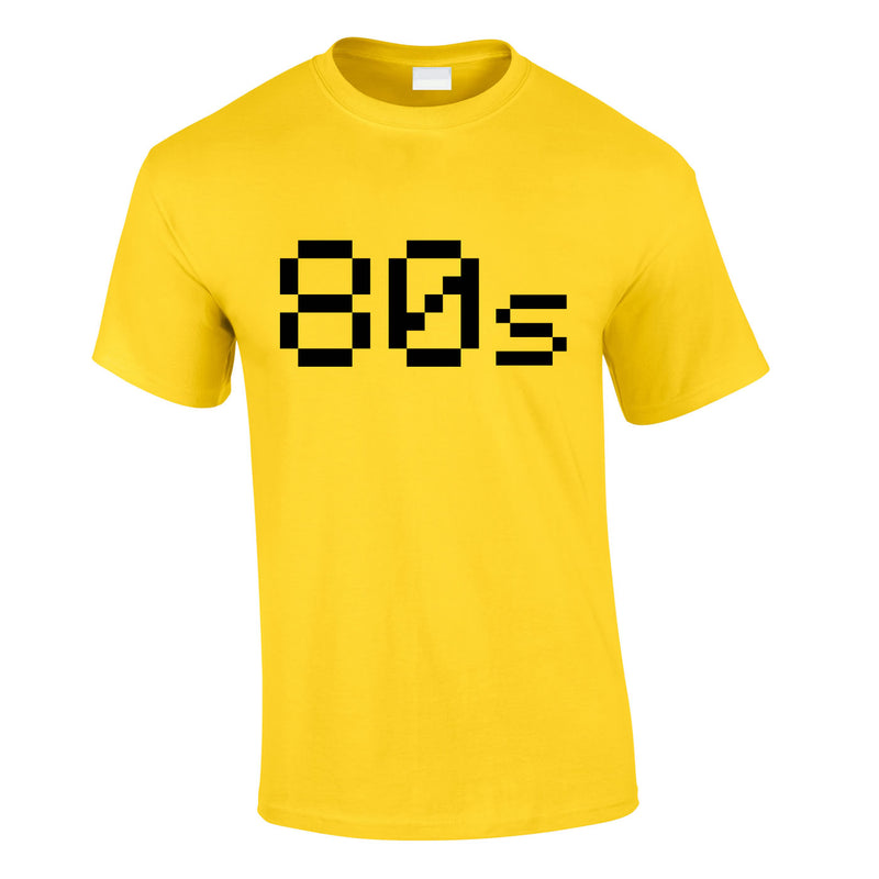 80's Pixel Tee In Yellow