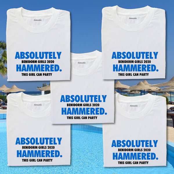 Absolutely Hammered Personalised T-Shirts For Girls Holiday