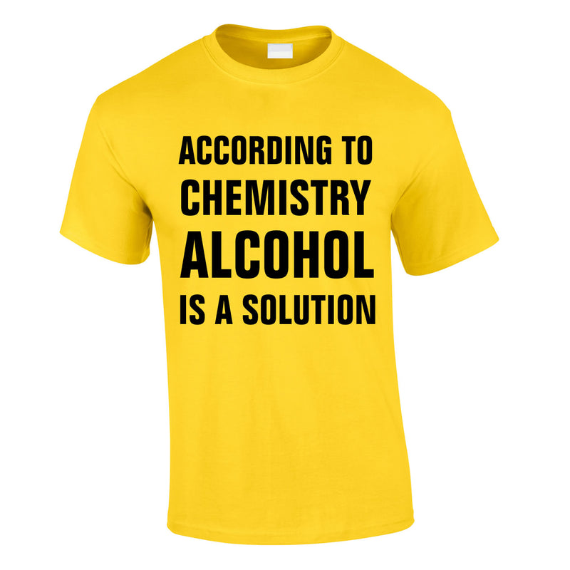 According To Chemistry Alcohol Is A Solution Tee In Yellow