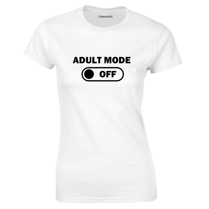 Adult Mode Off Ladies Top In White
