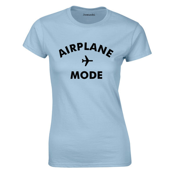 Airplane Mode Ladies Top In Sky