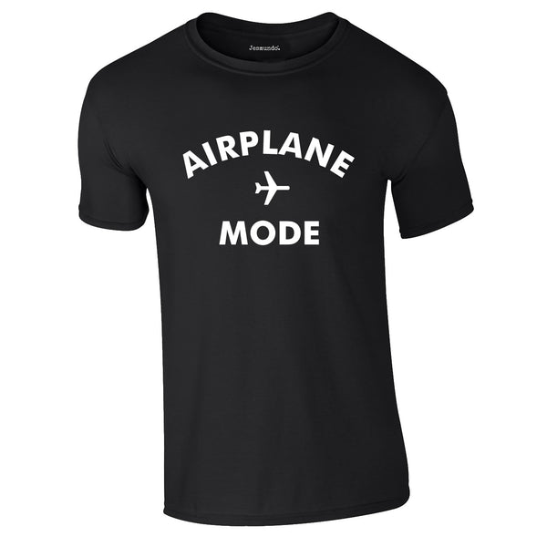 Airplane Mode Men's Tee In Black