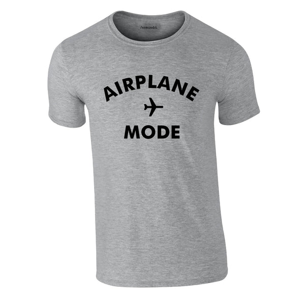 Airplane Mode Men's Tee In Grey