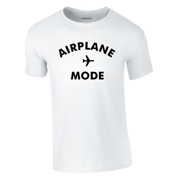 Airplane Mode Men's Tee In White