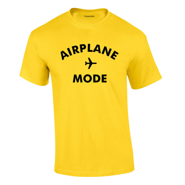 Airplane Mode Men's Tee In Yellow