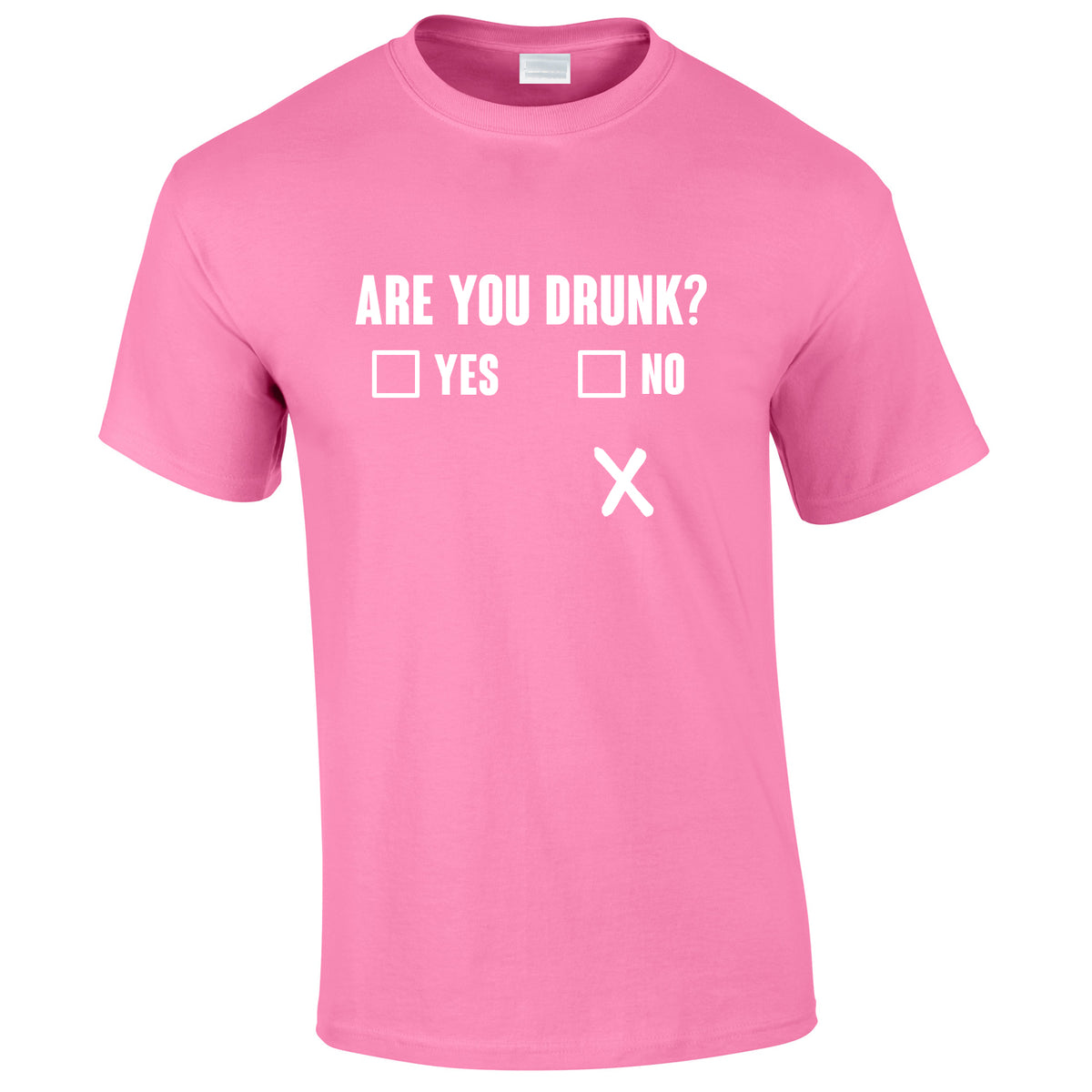Are You Drunk Funny Tee In Pink