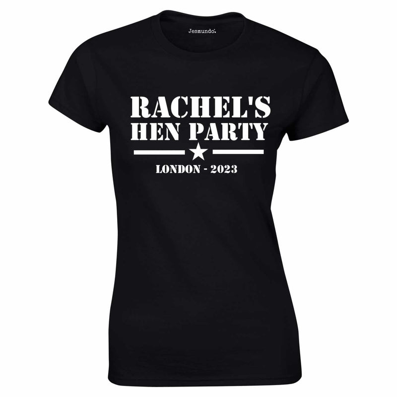 Army Hen Party Theme T Shirts