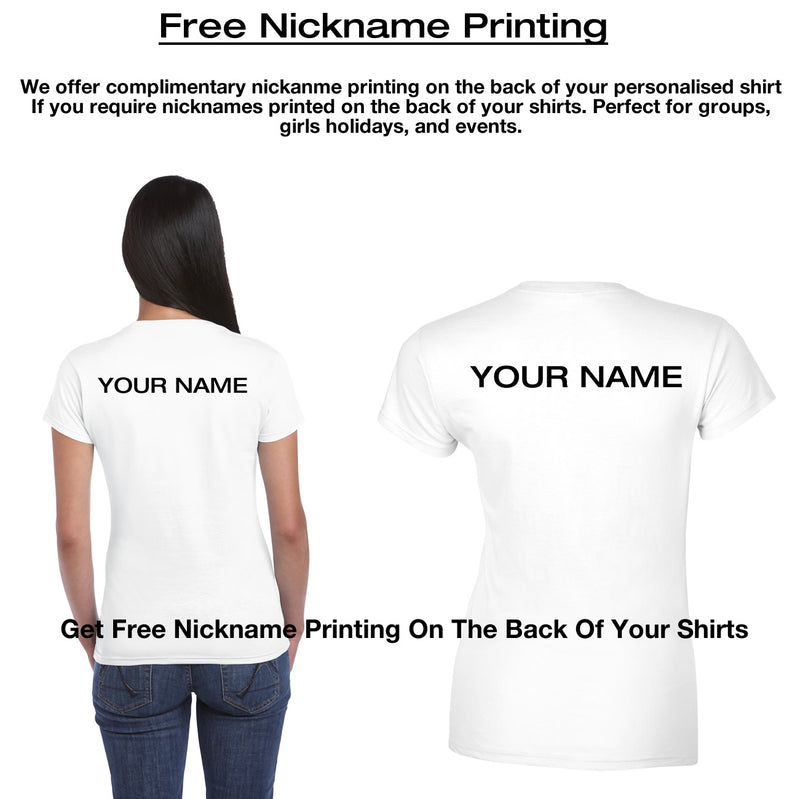Free Nickname printing on the back