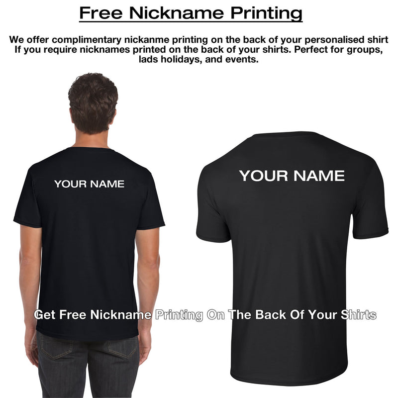 Free Nickname printing on the back